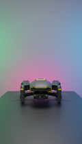 Mini dron brazos plegables amarillo cyber