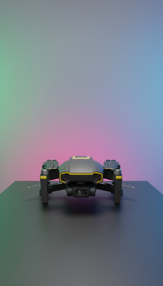 Mini dron brazos plegables amarillo cyber